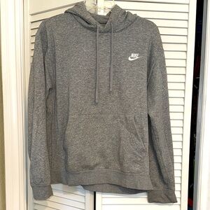 Nike Men's Heather Gray Pullover Hoodie - S